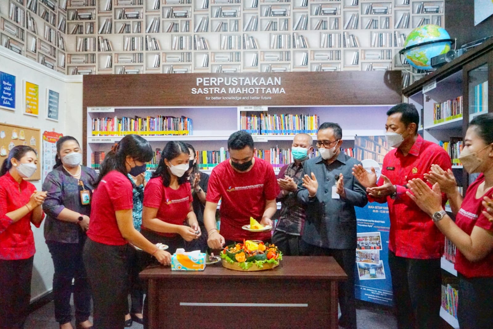 Satu Tahun Perjalanan Perpustakaan Sastra Mahottama, Dirayakan dengan Sederhana dan Dihadiri oleh Walikota Denpasar
