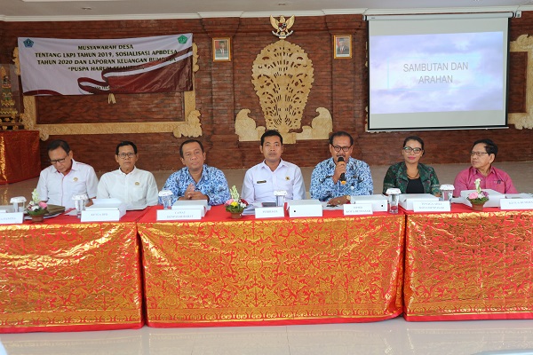 Musdes LKPJ 2019, Sosialisasi APBDesa Tahun 2020,  Dan Laporan Keuangan BUMDESA "Puspa Harum Sejahtera"